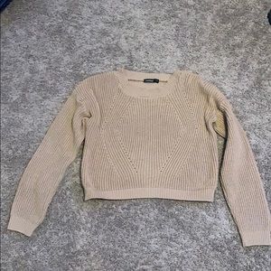 Boohoo size S/M tan sweater